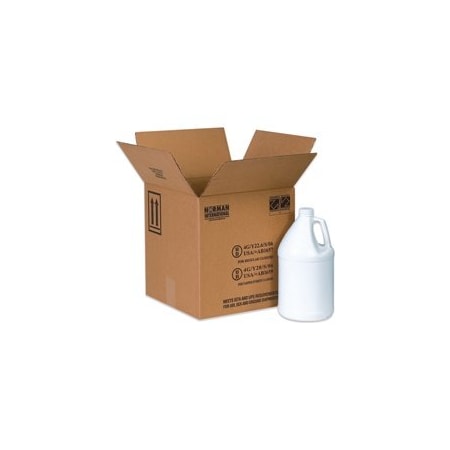 Bubblefast 20-12 1/4 x 12 1/4 x 12 3/4'' 4 - 1 Gallon Plastic Jug Haz Mat Boxes, 20PK BFHAZ1052