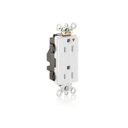 Leviton Industrial Grade Decora Receptacle, 15 Amp, 125 Volt MT162-IGW