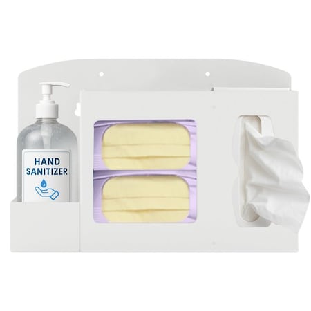 Origin Dispensing Solutions Hygiene Station-Gel Bottle-Steel-White HS10X04WH