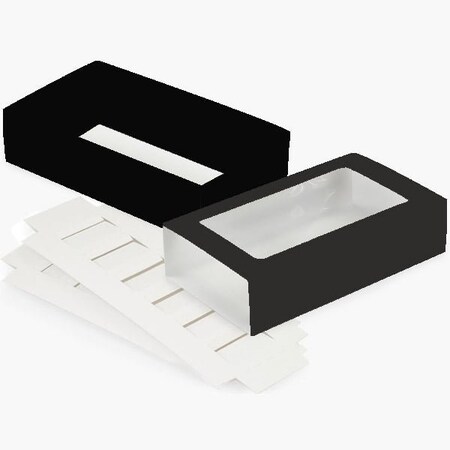 Nashville Wraps Black Macaron Cookie Box Set, 8.25x5x2, 10PK MCDBKM