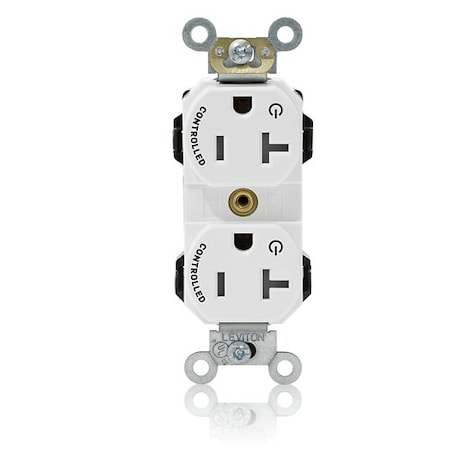 Leviton PlugsandReceptacles, 20A, 125VAC, Wht, Nylon M5362-2SW