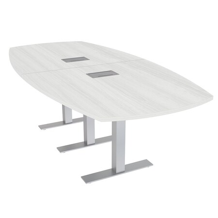 Skutchi Designs Arc Boat Conference Table With Power, 48 in W, 96 in L HAR-ABOT-48X96-T-WA7976-ESIL