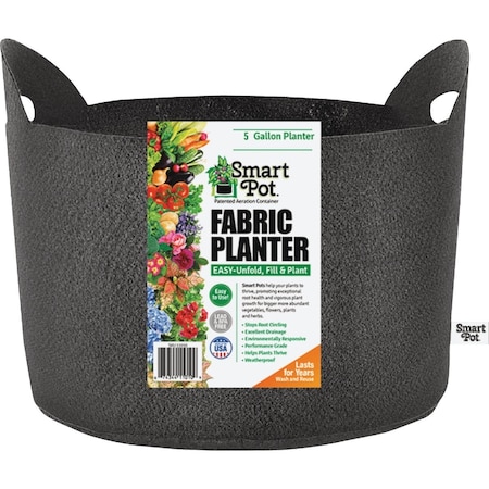 Smart Pot 5 Gal. Black Fabric Multi Purpose Grow Bag 21005