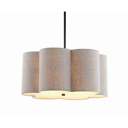 Jonathan Y Heather 20" Adjustable Metal LED Pendant, Oil Rubbed Bronze JYL9503A