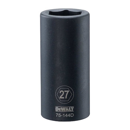 Dewalt Deep Impact Socket, 3/4 IN DR, 27MM DWMT75144OSP