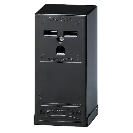 Leviton 30A Surface Mount Black 6-30R Power Outlet 010-05376-P00