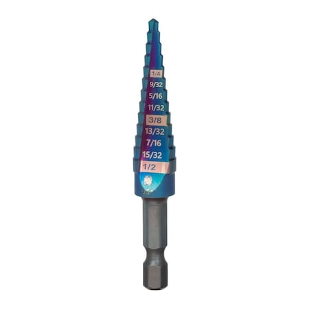 Spyder Step Bit/Hex Shank 19019