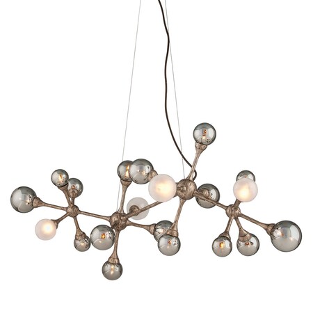 Corbett Lighting Element 20 Light Linear 47.25 In. Hand-Worked Iron And Aluminum 206-520-SGL