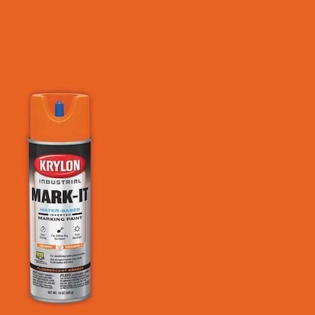 Krylon Mark-It Industrial WB Fluorescent Orange Inverted Marking Paint 732008