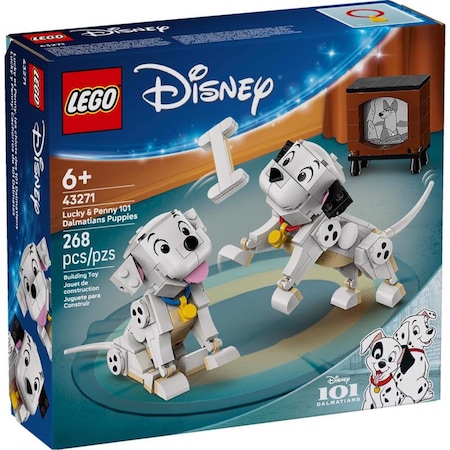 Lego Disney Lucky and Penny 101 Dalmatians Puppies Building Set Multi 268 pc 43271