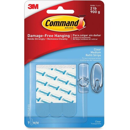 3M Commercial 3M-Commercial Tape Div 17021CLRES 0.62 x 1.75 in. Clear Refill Strips - Pack of 9 17021CLRES