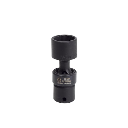 Sunex 1/4 in Dr 15Mm Magnetic Universal Socket 12Pt 815ZUMMG