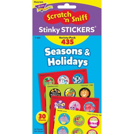 Trend Enterprises Seasons & Holidays Stinky Stickers® Variety Pack, 435/Pack, PK2 T580