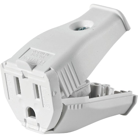 Leviton 15A 125V 3-Wire 2-Pole Clamp Tight Cord Connector White 002-3W102-0WH