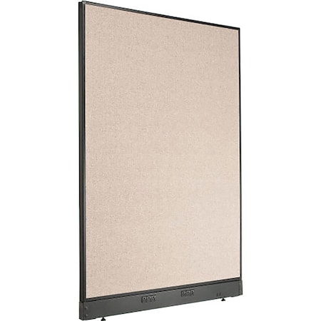 Global Industrial Interion Electric Office Partition Panel, 48-1/4"W x 64"H, Tan 238637ETN