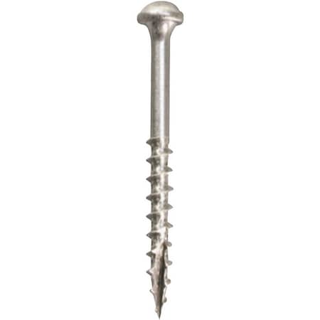 Kreg Pocket-Hole Screw, No 8 Thread, 1-1/4 in L, Coarse Thread, Maxi-Loc Head, Square Drive, Sharp Point SML-C125S5-100