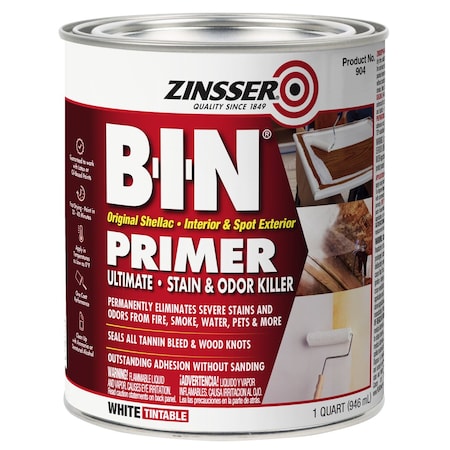Zinsser Shellac Based Primer, White, 1 qt 904