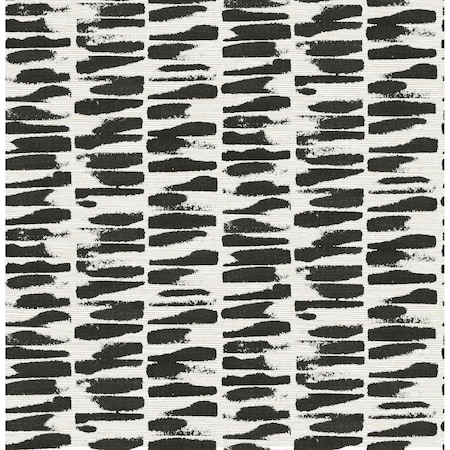 A-Street Prints Myrtle Black Abstract Stripe Wallpaper 4120-26841