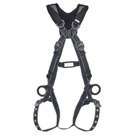 Msa Safety V-Fit Fall Protection Harness, M/L, 400 lb, Quick-Connect Chest/ Tongue Leg Straps 10252202