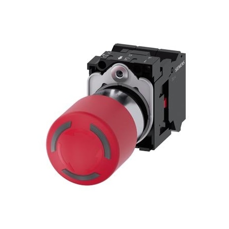 Siemens EMERGENCY STOP mushroom pushbutton illuminable 3SU1152-1GB20-3PW0