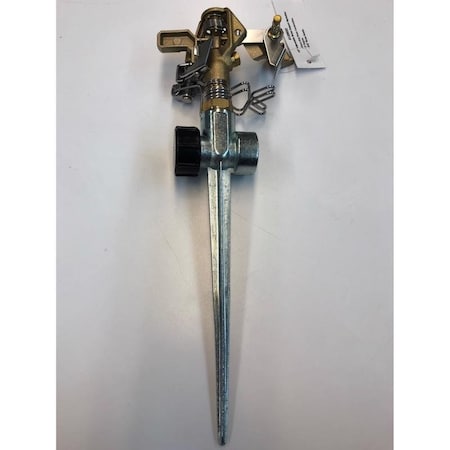 Quality Valve And Sprinkler Irrigator Pro Brass Non-Tipping Base Impulse Sprinkler 6361 sq ft 423039