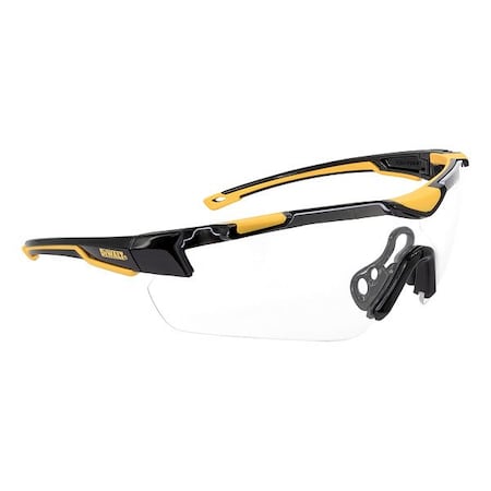 Dewalt Chisel(TM), Safety Glasses, Clear Lens, Black Frame, Half-Frame DPG110-1D