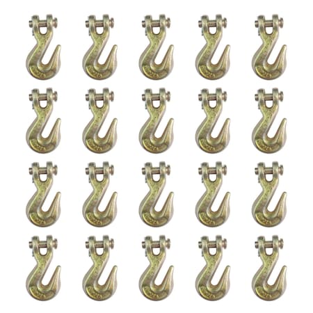 Tie 4 Safe G70 5/16'' Clevis Grab Hooks Tow Chain Hook Flatbed Truck Trailer Tie Down, 20PK FH406-516-20