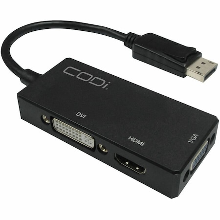Codi Multi-Function DisplayPort to HDMI/DVI/VGA Adapter A01066