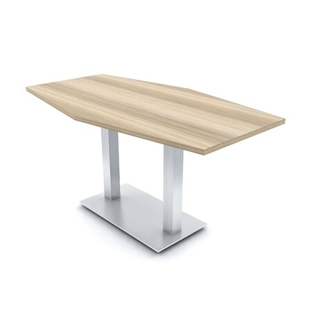 Skutchi Designs Hexagon Conference Table With Power Unit, 36 in W, 72 in L, Brown HAR-HEX.IR-36X72-DOU-K525-NA