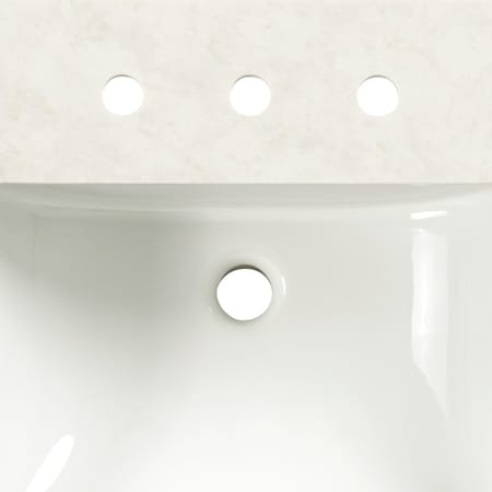 Ackland LustreLine Sarena 61 in. x 22 in. Engineered Stone Integrated Single Sink Vanity Top AKFVNQZSARE61X22P-SB