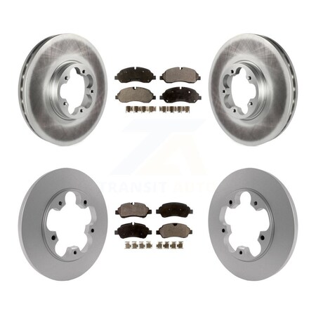 Transit Auto Front Rear Coat Brake Rotors Ceramic Pad Kit For Ford Transit-250 Transit-350 Transit-150 KGT-100730