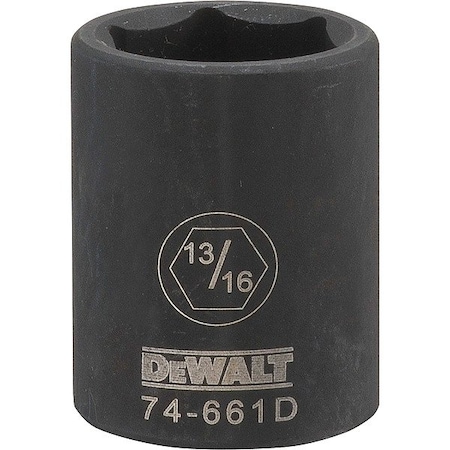 Dewalt Impact Socket, 6PT 1/2in Dr, 13/16in SAE DWMT74661OSP