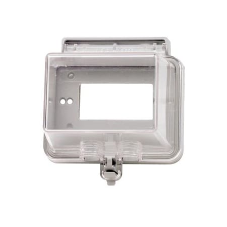Leviton Decora Wallplate, Raintight While-In-Use, Gang 1, Clear 5997-DCL