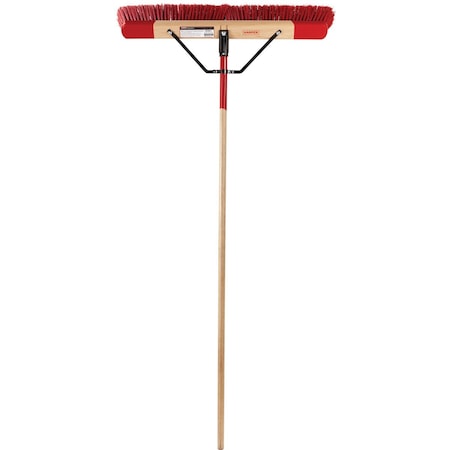 Harper 30'' W.x64'' L. Wood Handle Multi-Purpose Medium Sweep Push Broom 3430A