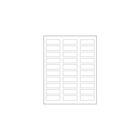 Bubblefast 2 1/4 x 3/4'' White Rectangle Laser Labels-30 Labels per Sheet BFLL139