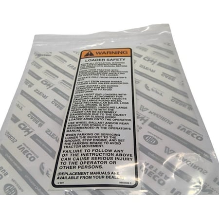 Cnh DECAL WARNING, CNH OEM 9600499 9600499
