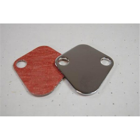 Strike3 R2058 Chrome Steel Big Block Chevy V8 Fuel Pump Block-Off Plate ST740368