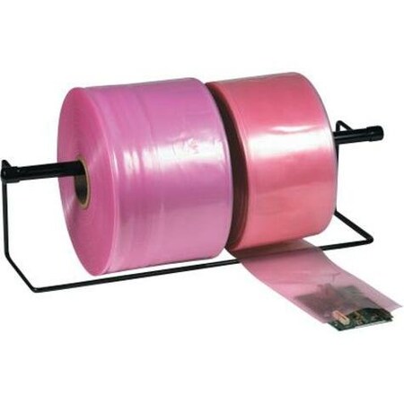 Box Packaging Anti Static Poly Tubing, 9"W x 2150'L, 2 Mil, Pink, 1 Roll PTAS0902