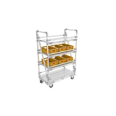 Trilogiq 4-Level Mobile Shelves 2 Flanges Per Level. 21626-03