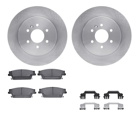 Dynamic Friction Co DFC Brake Rotor with 5000 Brake Pads and Hardware Kit 6512-46320