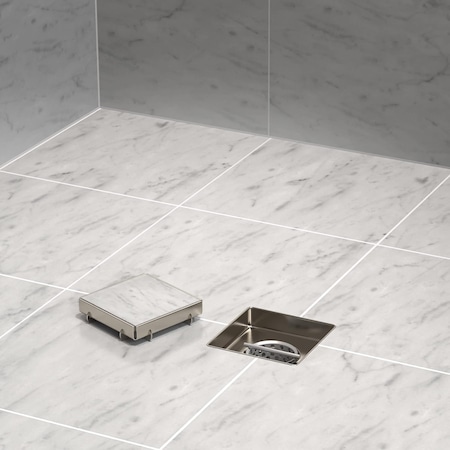 Hydroware Square Shower Drain, Tile Insert, 4 Inches HYD-0013