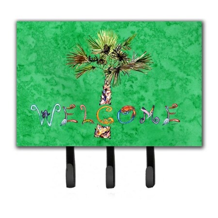 Carolines Treasures Welcome Palm Tree On Green Leash and Key Holder 8710TH68