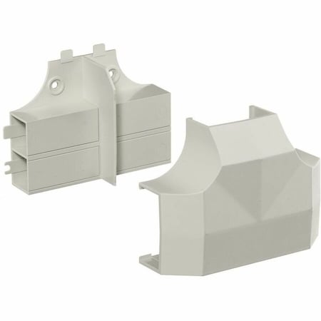 Hubbell Wiring Device-Kellems Tee Base and Cover, White, PVC, Tees PW2TCBC