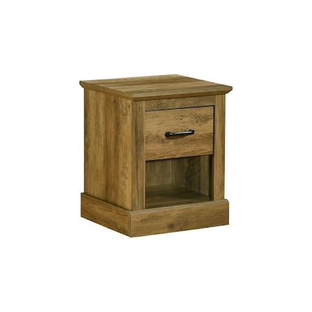 Monarch Specialties Accent Table, 21-in. h, End, Side, Storage Drawer, Nightstand, Lamp, Living Room, Bedroom, Brwn Oak I 2526