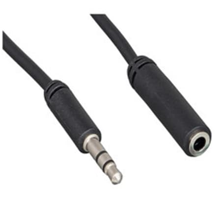 Cable Wholesale CableWholesale  6 ft. Slim Mold Stereo Aux Extension Cable - 3.5 mm Male, Black 10A1-02206