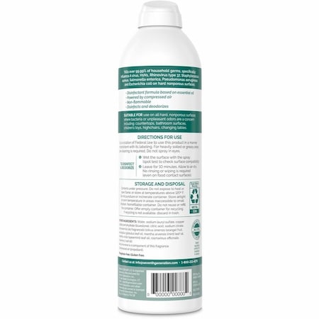 Seventh Generation Eucalyptus, Spearmint and Thyme Disinfectant Spray, 13.9 Ounce, 8PK SEV22981
