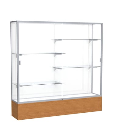 Ghent Floor Display Case 72x72x16, White, Satin 2076WB-SN-MK