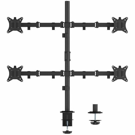 Siig QUAD MONITOR FULL-MOTION DESK MOUNT -INDEPENDENTLY TILT, SWIVEL, ROTATE AND EXTE CE-MT0S12-S1