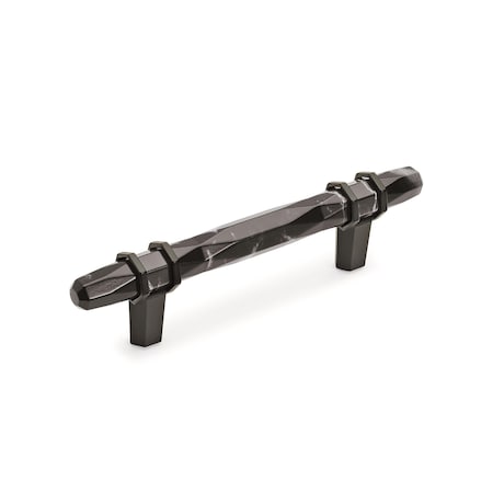 Amerock Carrione 3-3/4 in 96 mm Center-to-Center Marble Black/Black Bronze Cabinet Pull BP36648MBKBBR