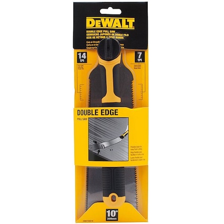Dewalt Pull Saw, Double Edge, Flush Cut, 10 in DWHT20216